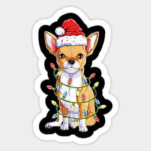 Christmas Chihuahua Dog Lover | Christmas Lights Chihuahua Dog Sticker